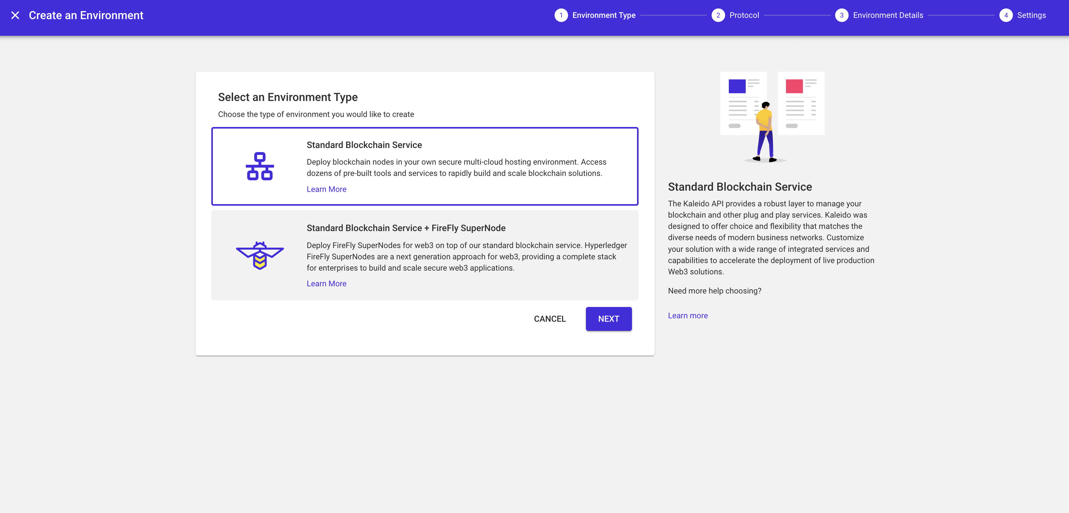 Select Environment Type