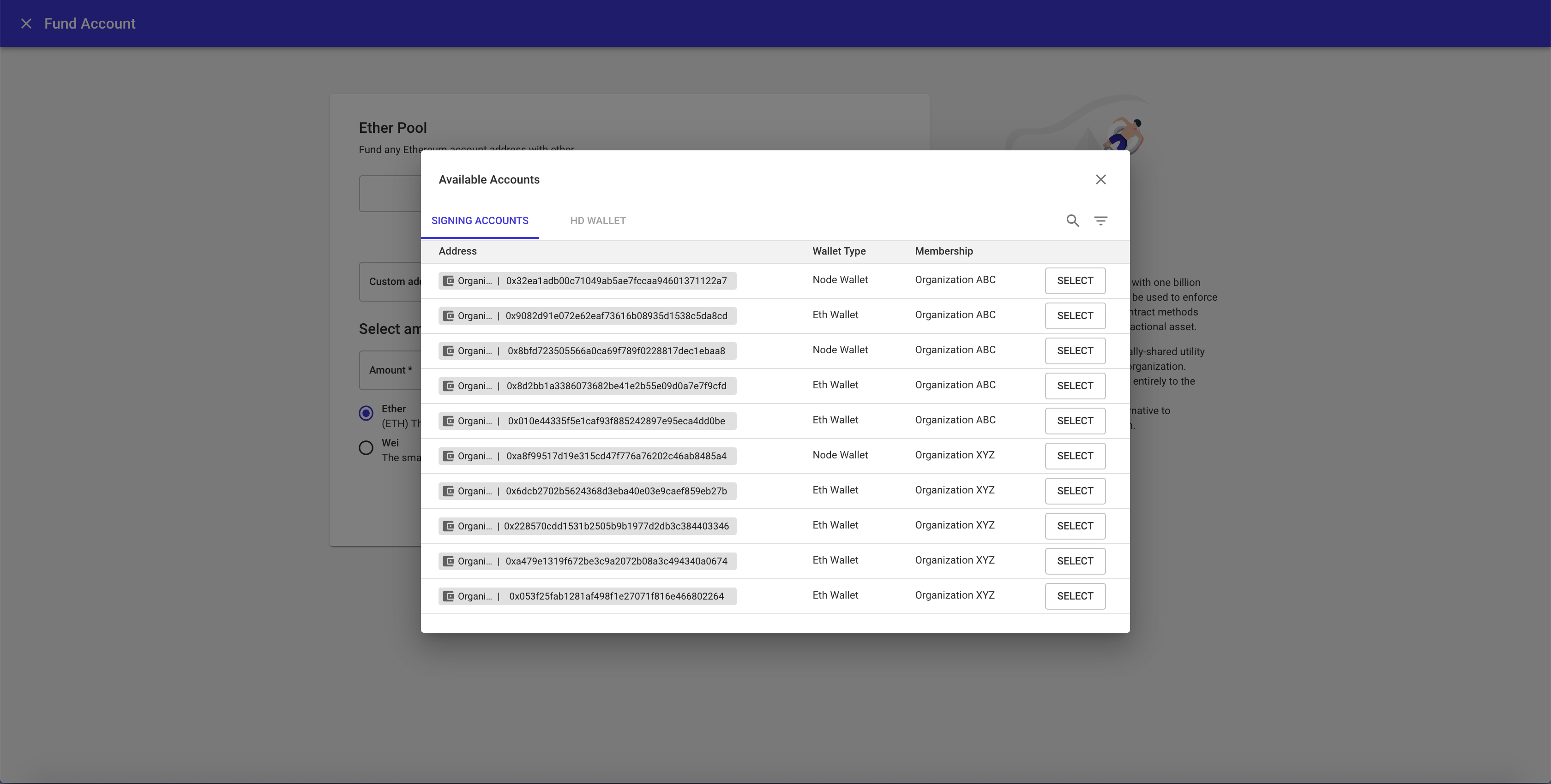 Ether Pool Indexed