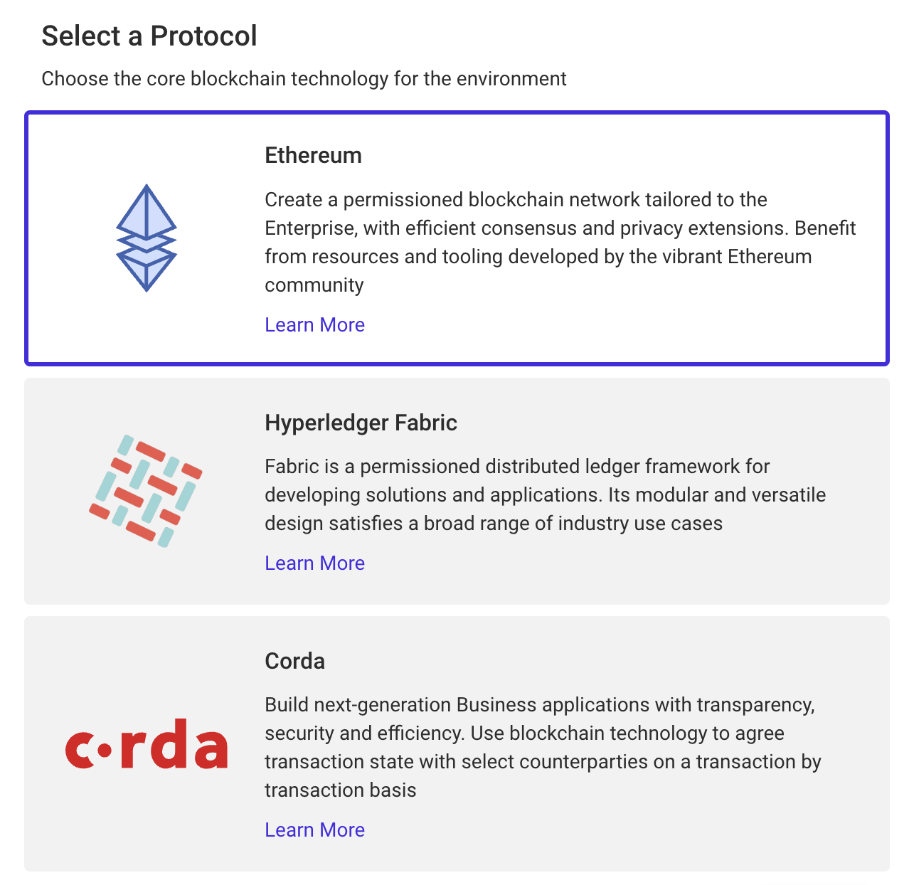 Protocol Choices