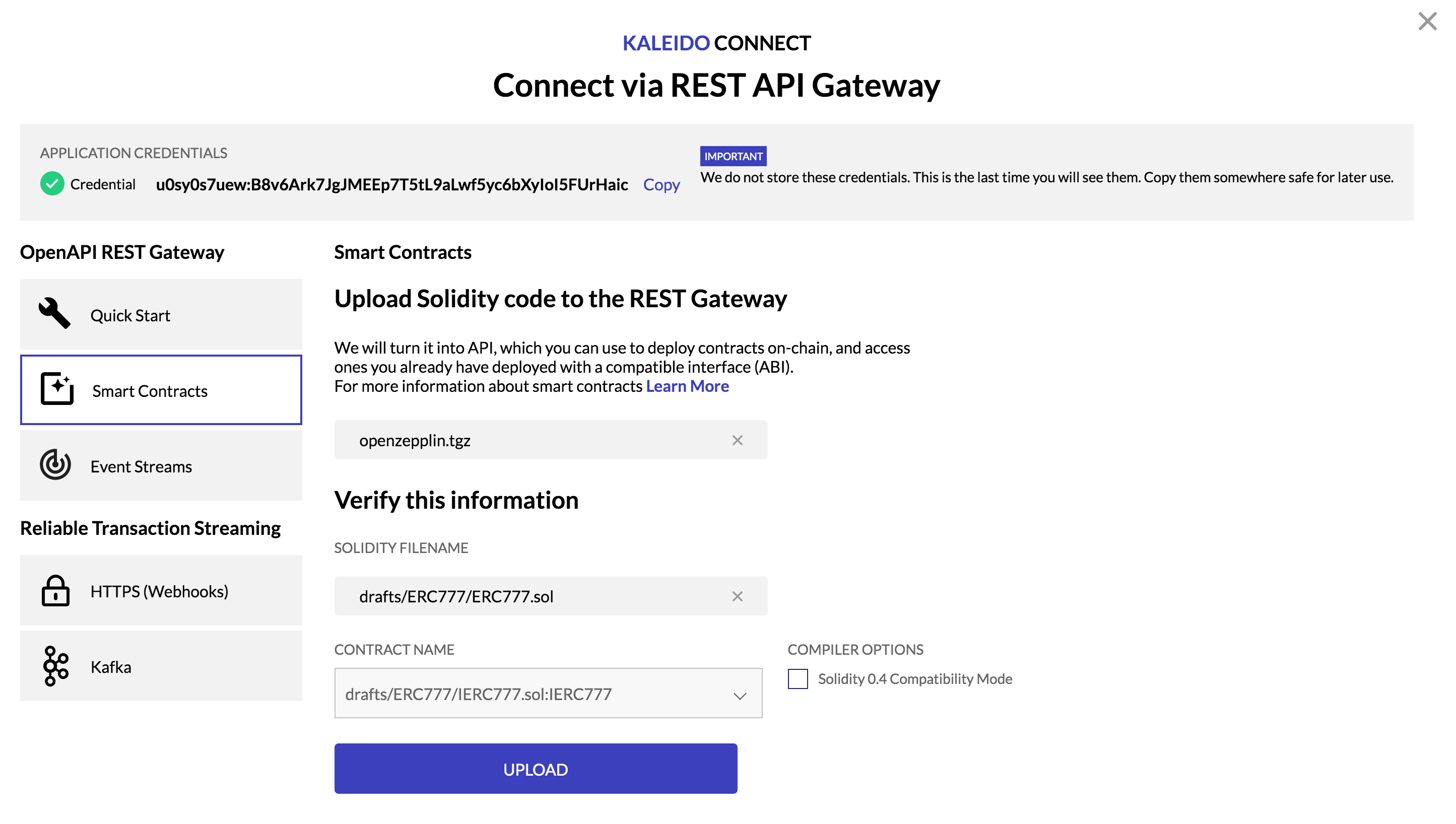 ERC777 Deployed via REST API Gateway