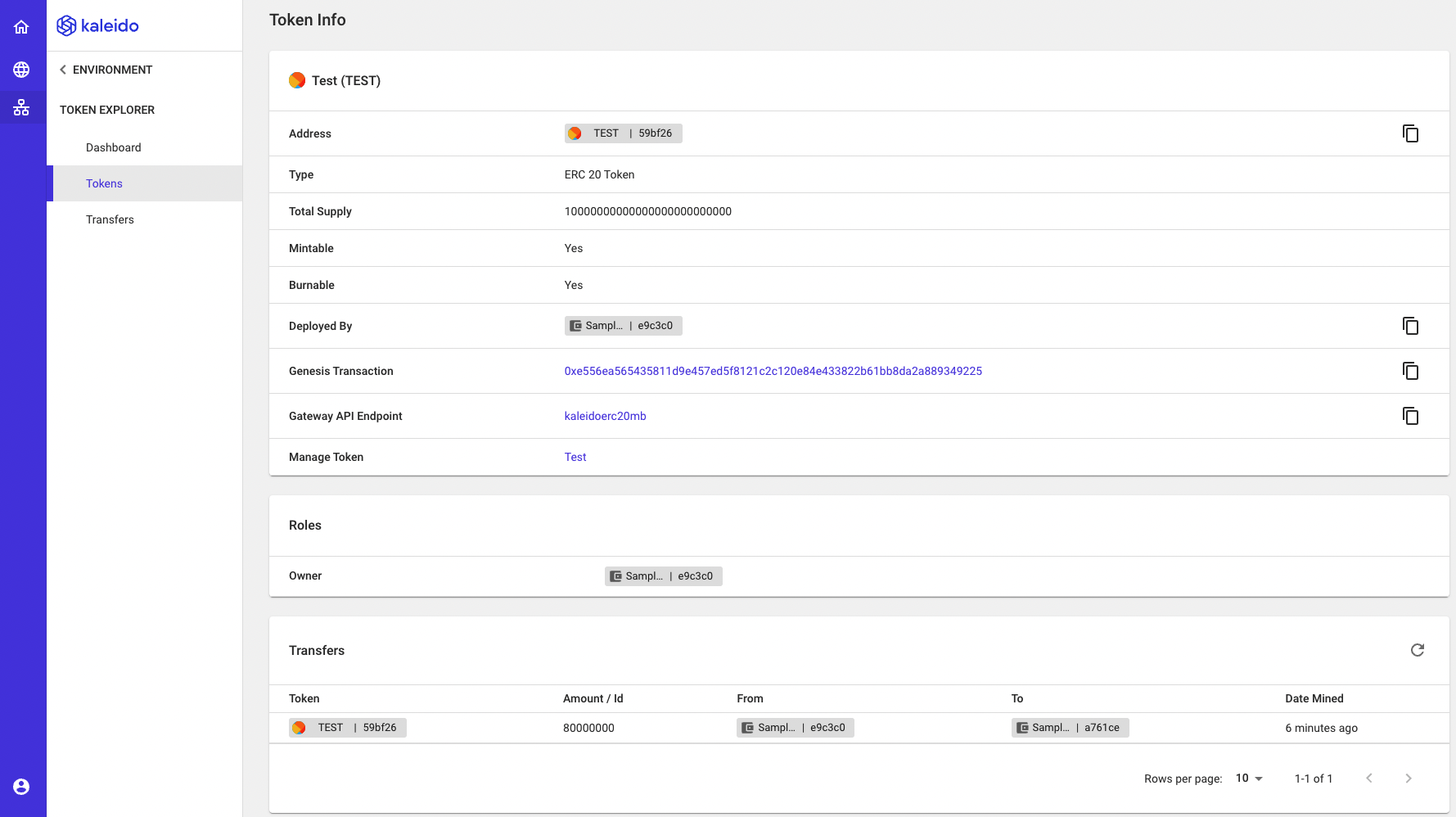 Token Explorer Contracts